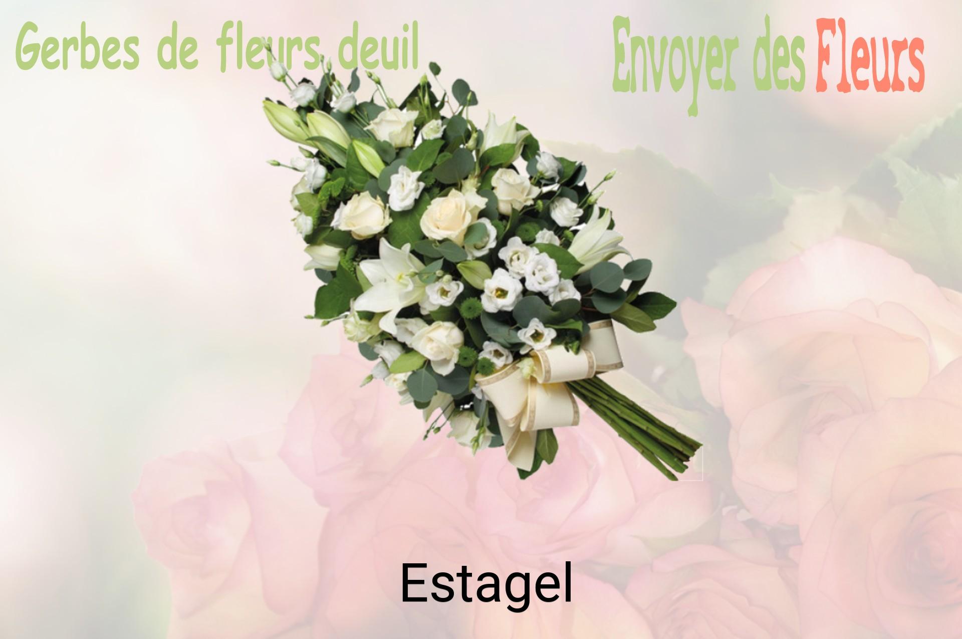 Gerbe de fleurs de deuil livrée à Estagel